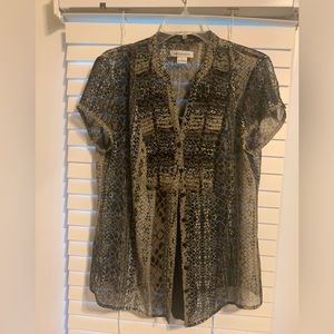 Liz Claiborne sheer blouse with camisole.